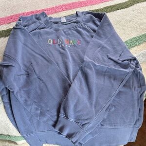 Old Navy Multicolor Logo Blue Sweatshirt
